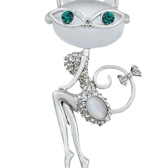 💚 Betsey Johnson stunning & sassy kitty cat brooch 💚 - Picture 5 of 7